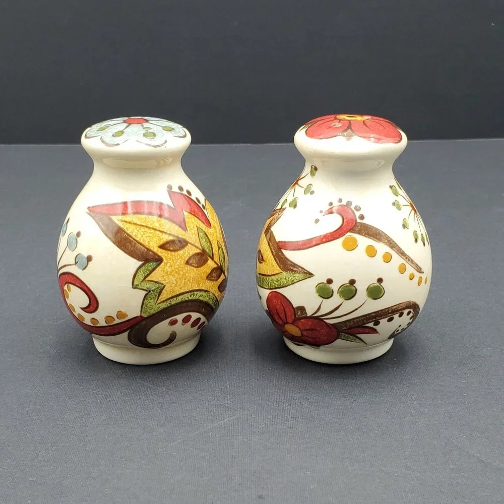 Pier 1 Carynthum Salt & Pepper Shakers Pier 1 Imports Floral Shaker Set